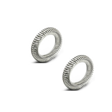 China customized Electric high-voltage conductive oblique ring axial and radial beryllium copper spot contact finger spring